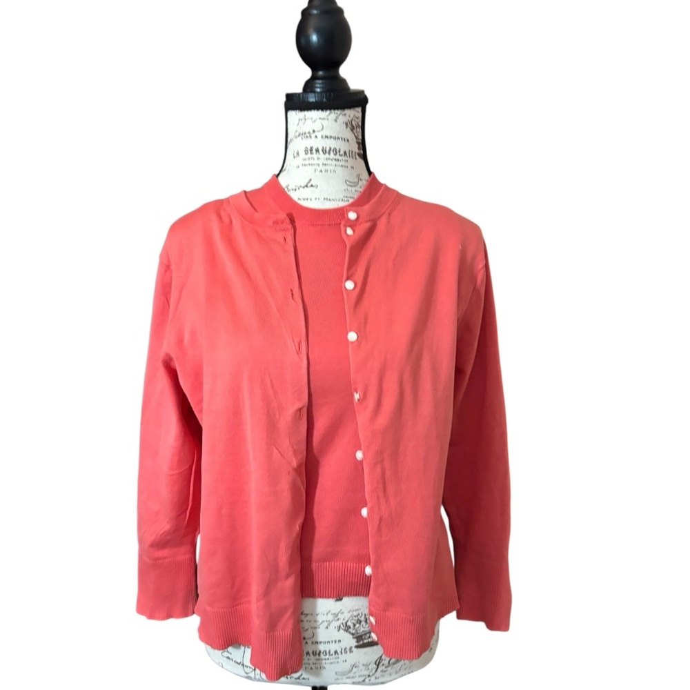J. Crew Vibrant Coral Knit Set